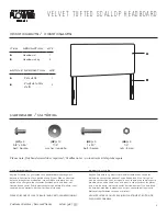 Preview for 1 page of Drew Barrymore Flower Home Velvet Tufted Scallop Headboard Assembly Instructions