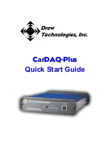 Предварительный просмотр 1 страницы Drew Technologies CarDAQ-Plus Quick Start Manual