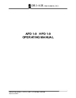 Предварительный просмотр 1 страницы Dri-Air APD 1-9 Operating Manual