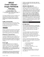 Dri-Eaz Dragon K85 Mobile Owner'S Manual preview