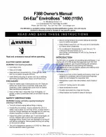 Dri-Eaz EnviroBoss 1400 Owner'S Manual preview