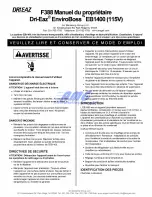 Предварительный просмотр 9 страницы Dri-Eaz EnviroBoss 1400 Owner'S Manual