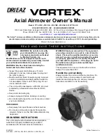 Dri-Eaz VORTEX F174-230V Owner'S Manual preview