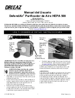 Preview for 7 page of Drieaz DefendAir HEPA 500 Owner'S Manual