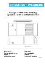 DRIESCHER-WEGBERG KSP2132 Operation – And Assembly Instruction preview