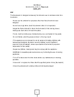 Preview for 4 page of Drija VETRO 60 Professionale User Manual