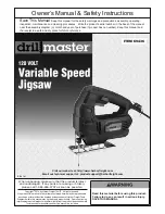 Drill Master 120 Volt Variable Speed Jigsaw Manual предпросмотр