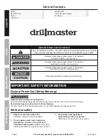 Предварительный просмотр 2 страницы Drill Master 120 Volt Variable Speed Jigsaw Manual