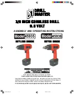 Drill Master 45935 Assembly And Operating Instructions Manual preview