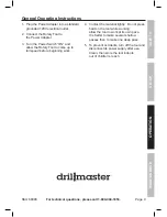 Предварительный просмотр 9 страницы Drill Master 68986 Owner'S Manual