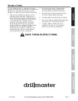 Предварительный просмотр 7 страницы Drill Master 69230 Owner'S Manual