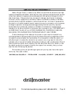 Предварительный просмотр 20 страницы Drill Master 95578 Set Up And Operating Instructions Manual