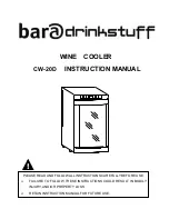 Preview for 1 page of DrinkStuff CW-20D Instruction Manual