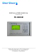 Предварительный просмотр 1 страницы Drip Drop PC-2000-W Installation Manual