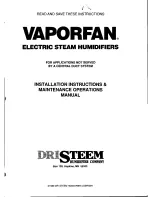 DriSteem VAPORFAN Installation Instructions & Maintenance Operations Manual предпросмотр