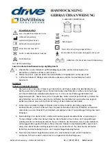 Preview for 1 page of Drive DeVilbiss Healthcare HAMMOCK SLING Instructions For Use Manual