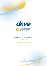 Drive DeVilbiss Healthcare Silver Sport Wheelchair Instructions For Use Manual preview