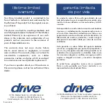 Предварительный просмотр 5 страницы Drive Medical 12013 Owner'S Manual