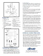 Предварительный просмотр 2 страницы Drive Medical 13003 Assembling Instructions