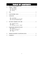 Preview for 2 page of Drive Medical SPGT-3C-BL SPGT-3C-R, SPGT-3C-G Owner'S Manual