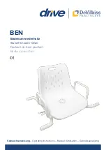 Drive Medical Swivel Shower Chair BEN Operating Instructions Manual предпросмотр