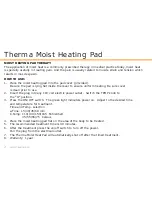 Предварительный просмотр 2 страницы Drive Medical Therma Moist Heating Pad User Manual