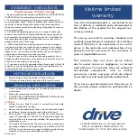 Preview for 2 page of Drive 12008KDR Quick Start Manual