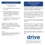 Preview for 2 page of Drive 12445KD-1 Manual