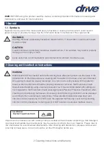 Preview for 2 page of Drive 15019 User Manual