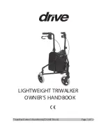 Preview for 1 page of Drive Aluminium Triwalker Steel Triwalker Owner'S Handbook Manual