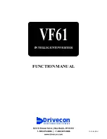 Предварительный просмотр 1 страницы Drivecon VF61 Function Manual