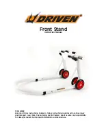 DRIVEN Front Stand Instruction Manual preview