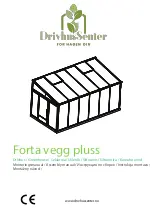 DrivhusSenter Forta vegg pluss Assembly Manual preview