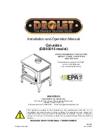 Preview for 1 page of Drolet Columbia DB03015 Installation And Operation Manual