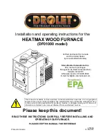 Drolet DF01000 Installation And Operating Instructions Manual preview