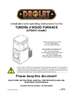 Drolet DF02001 Installation And Operating Instructions Manual preview