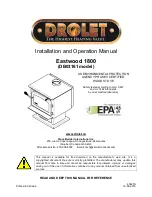 Drolet Eastwood 1800 DB03161 Installation And Operation Manual preview