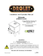 Drolet Eldorado DB02610 Installation And Operation Manual preview