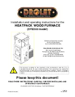 Preview for 1 page of Drolet HeatPack DF00500 Installation And Operating Instructions Manual