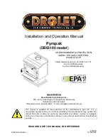 Preview for 1 page of Drolet Pyropak DB03180 Installation And Operation Manual