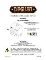 Предварительный просмотр 1 страницы Drolet Rocket DB03185 Installation And Operation Manual