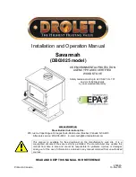 Drolet Savannah DB03025 Installation And Operation Manual предпросмотр