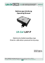 DRUCK & TEMPERATUR Leitenberger LR-Cal LAP-P Operating Manual preview