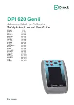 Druck DPI 620 Genii Safety Instructions And User Manual предпросмотр