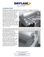 Preview for 15 page of Dry-Lam 27STA Instruction Manual