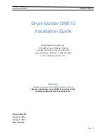 Preview for 2 page of Dryer Master DM510 Installation Manual