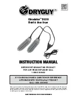 DryGuy Circulator DG10 Instruction Manual preview