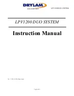 Предварительный просмотр 1 страницы Drylam LPV1200 DUO SYSTEM Instruction Manual