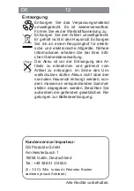 Preview for 12 page of DS Produkte BTS-JM10 Instruction Manual