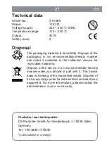 Preview for 27 page of DS Produkte TL5130 Instruction Manual